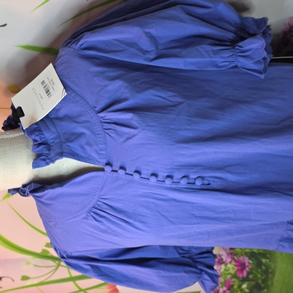 Pomander Place Azure Purple/Blue Selina Mini Ruffle Dress In Medium - Picture 4 of 8